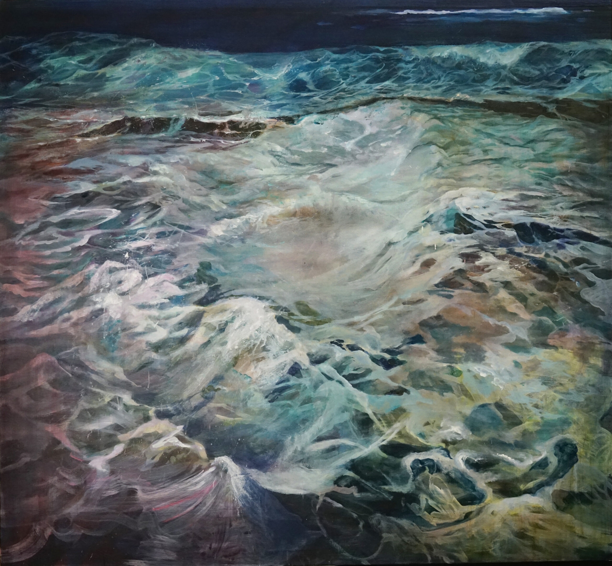 Soojie Kang - Das Meer (abstrakt) - 160 x 150cm - mixed media on canvas - 2020