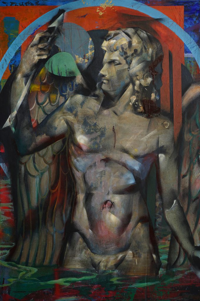 Soojie Kang - Statue Nr.2 - 80 x 120cm - acrylic on canvas - 2019