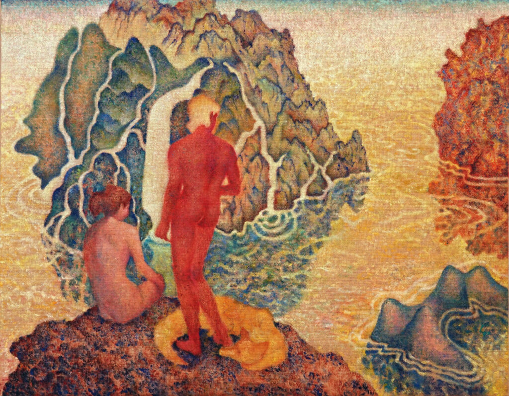 Die goldende Zeit, 100 x 80cm, Öl auf Jute, 2025